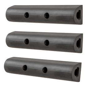 LUVERNE front view of three bumper guard strips showing compact protective design