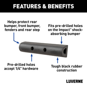 LUVERNE mounted on a truck rear bumper demonstrating impact protection