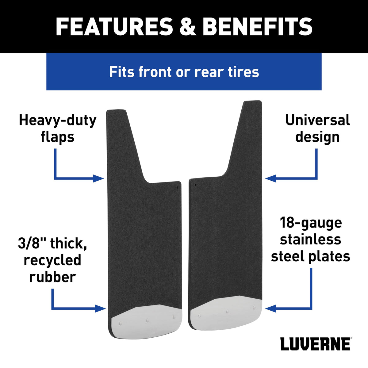 LUVERNE polished stainless plate detail protecting flap edge