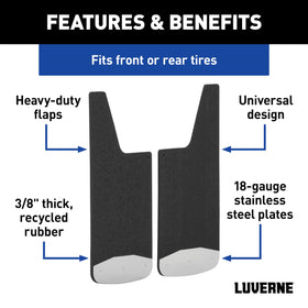 LUVERNE polished stainless plate detail protecting flap edge