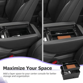 LUWU organizer installed in Lexus TX console for tidy cabin benefit