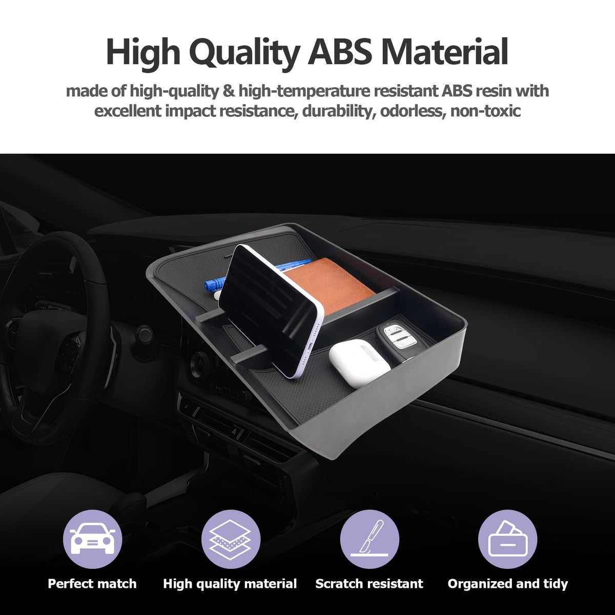 LUWU installed in Lexus RX console demonstrating perfect fit and organized storage benefit