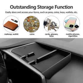 LUWU tray holding phone keys coins showing convenient organization benefit