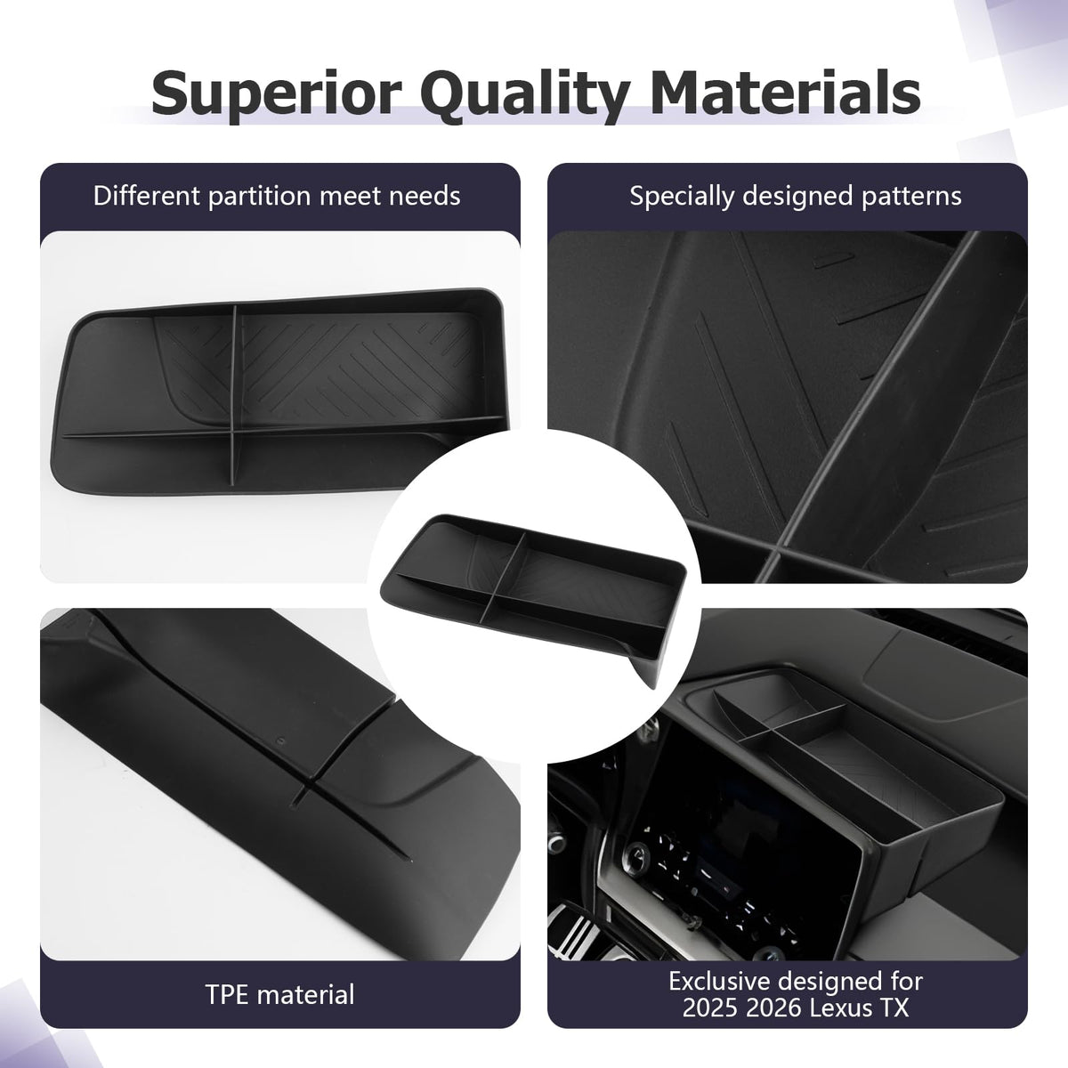 LUWU tray next to keys and wallet demonstrating compact scale and capacity
