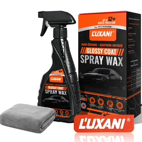 L’UXANI front label and spray bottle showing product identity and quick use