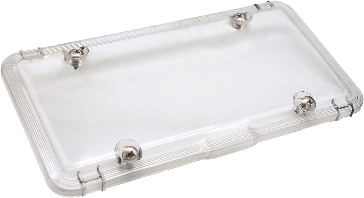 Luxe Shield front view showing clear coverage and crisp plate visibility