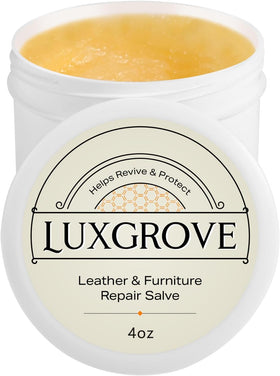 LUXGROVE jar front view showing product packaging and clear benefit for restoration