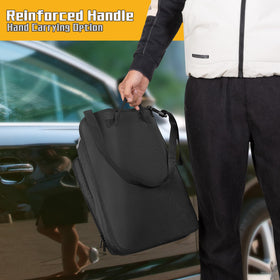 LUXJA reinforced top handle and D-ring for easy carry and key attachment