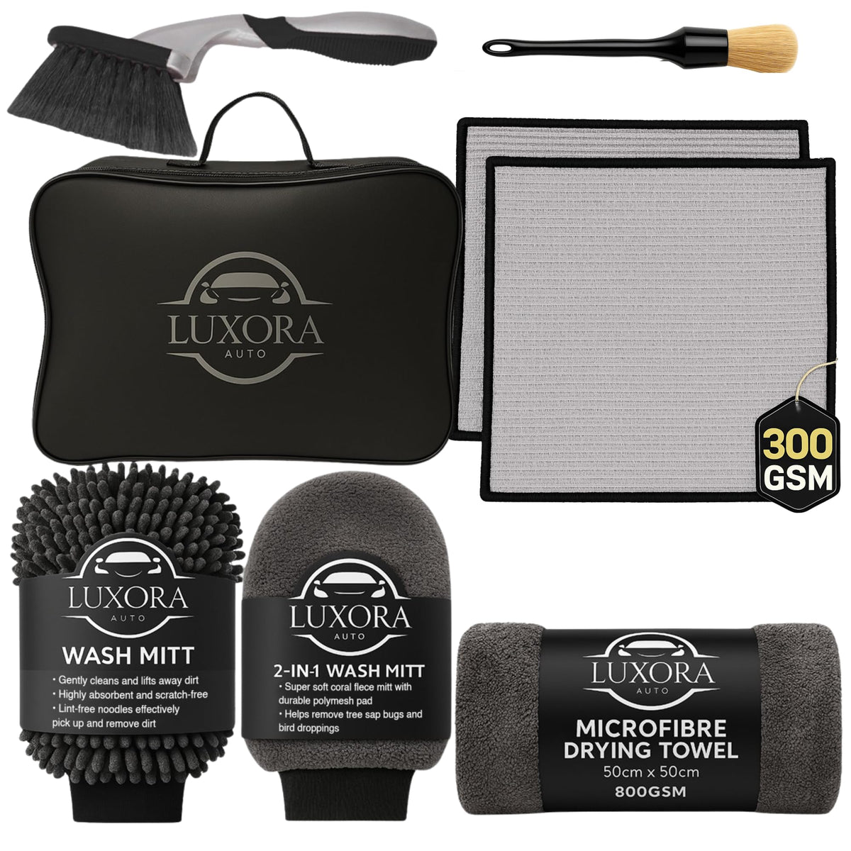 LUXORA AUTO front packaging showing full kit contents and clarity
