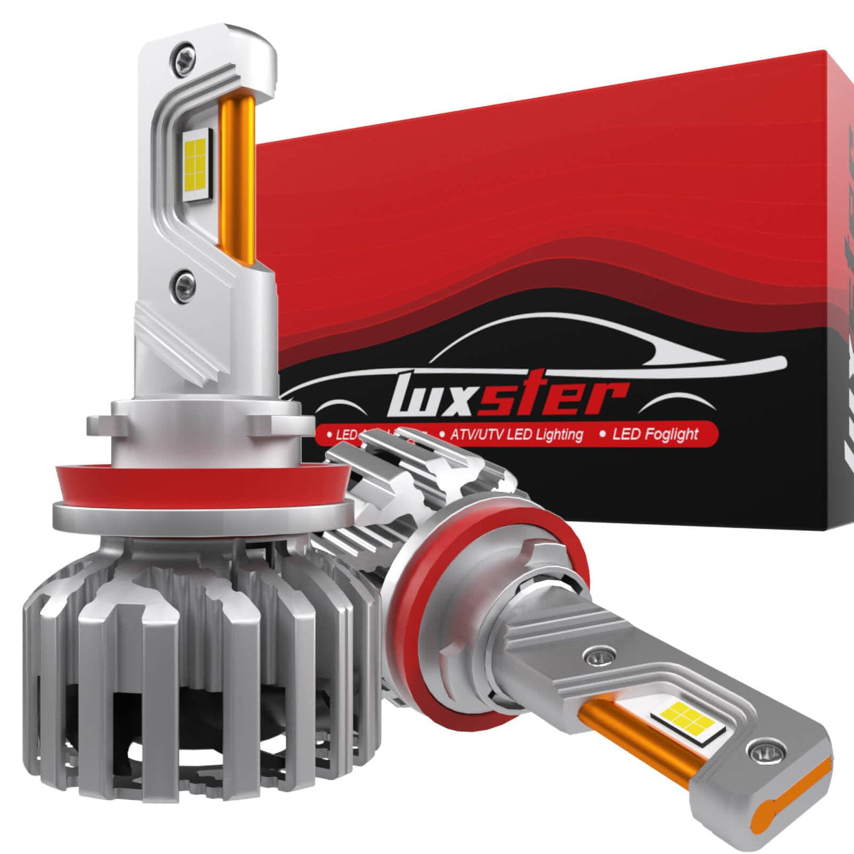 LUXSTER HolyKnight front packaging showing two bulbs and benefits