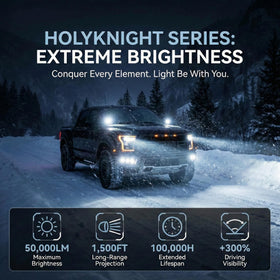 LUXSTER HolyKnight installed in fog housing improving road visibility