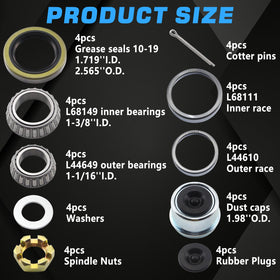 LUXTRKSTO close-up chrome bearings highlighting durability benefit