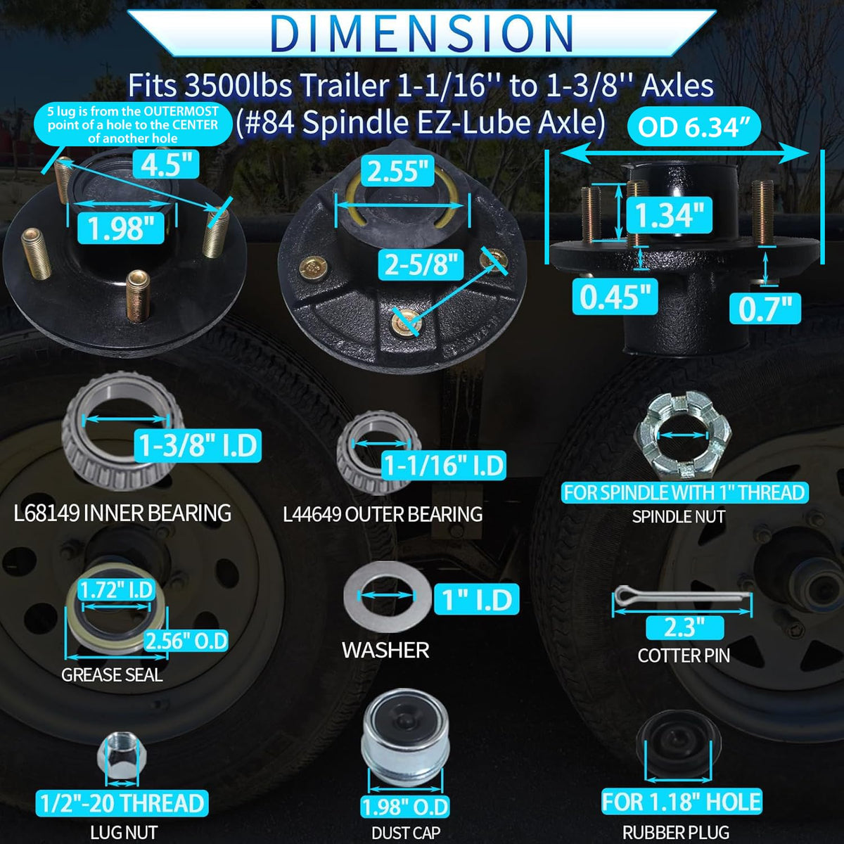 LUXTRKSTO close-up of bearings and seal highlighting pre-lubrication benefit