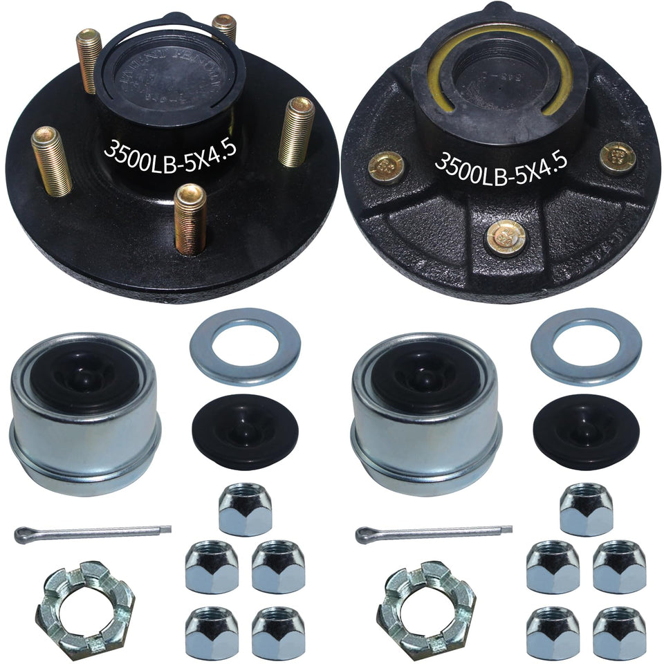 LUXTRKSTO front hub assembly showing bolt pattern and sturdy finish for reliable mounting