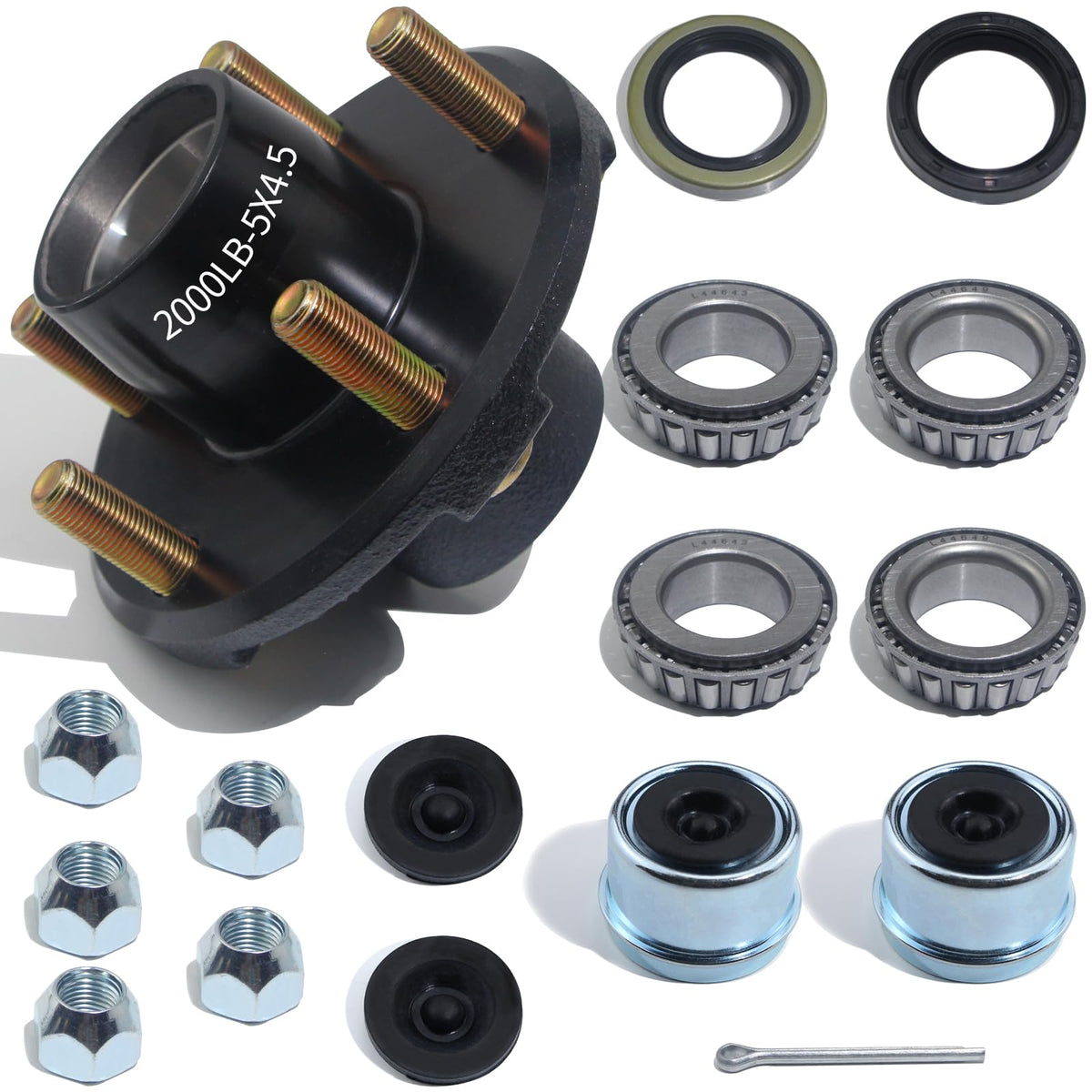 LUXTRKSTO front hub assembly showing stamped face and bolt pattern benefit: clear fit identification
