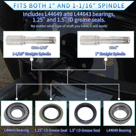 LUXTRKSTO close-up of L44649 and L44643 bearings highlighting precision and low friction