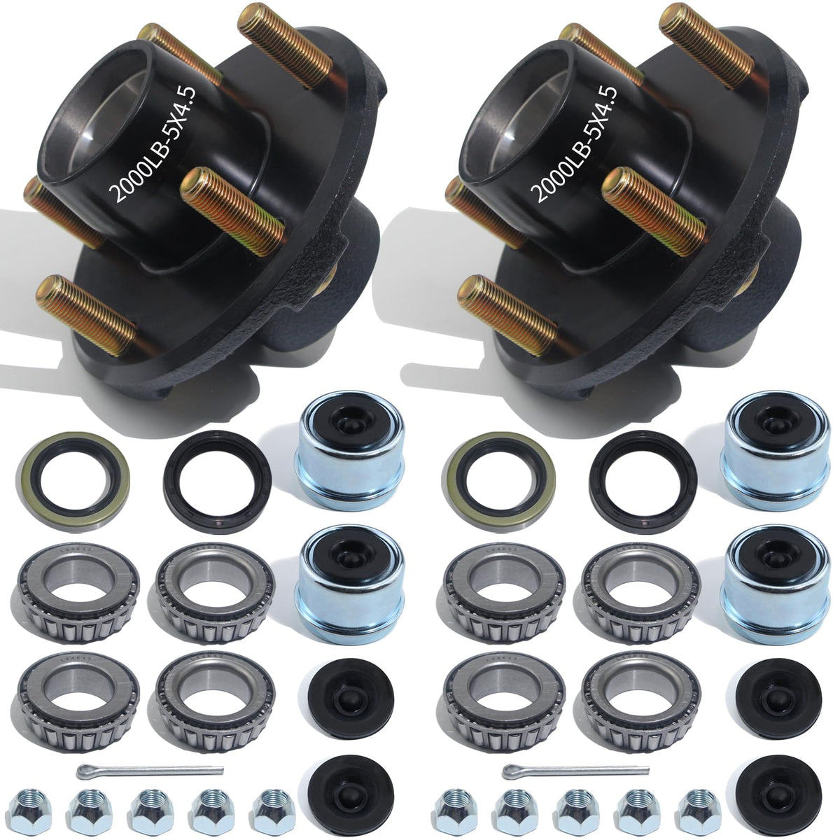 LUXTRKSTO hub kit front assembly showing painted hub and bolt pattern for durability