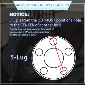 LUXTRKSTO hub kit installed on a trailer axle demonstrating correct fit and road readiness
