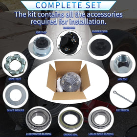 LUXTRKSTO hub beside spindle showing size compatibility for accurate fit