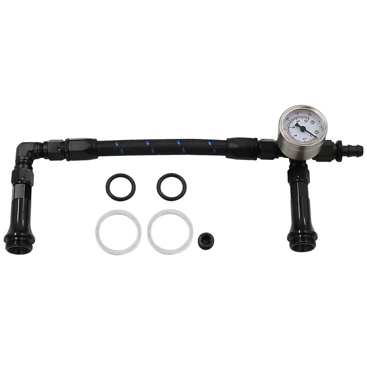 LVOUP front view of dual feed fuel line shows clean fit and improved airflow