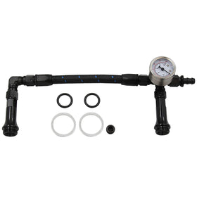 LVOUP front view of dual feed fuel line shows clean fit and improved airflow