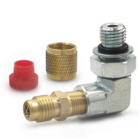 LVOUP front view adapter showing 1/8NPT port and compact profile for easy access
