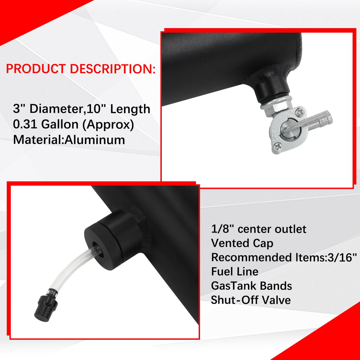 LVOUP tank mounted on a mini bike showing correct fit and reliability