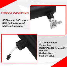 LVOUP tank mounted on a mini bike showing correct fit and reliability