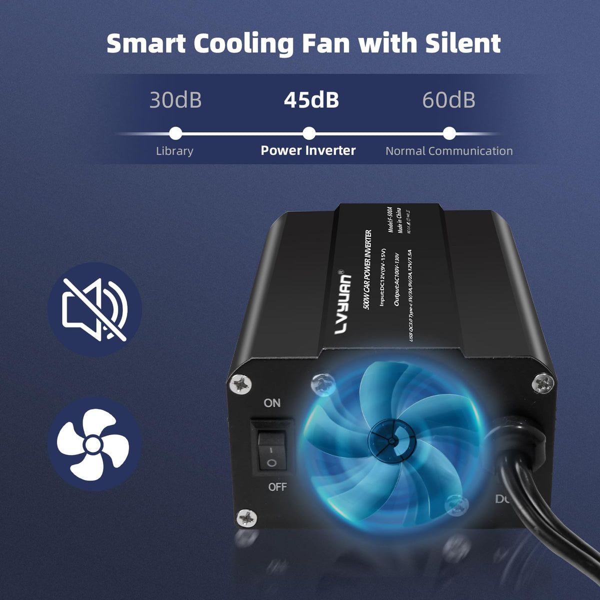 LVYUAN LED indicator lit blue to confirm safe operational status