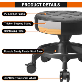 LWADALN caster detail showing 360-degree wheels for smooth multi-directional movement