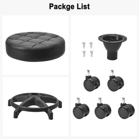 LWADALN stool in salon beside styling station illustrating professional use