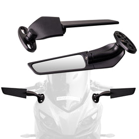 Lwlusup front view stealth mirror showing low-profile styling and improved sightlines