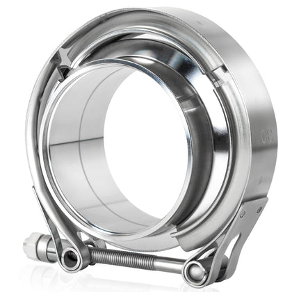 LWNWPPER front view of V-band clamp kit showing all components and durable finish