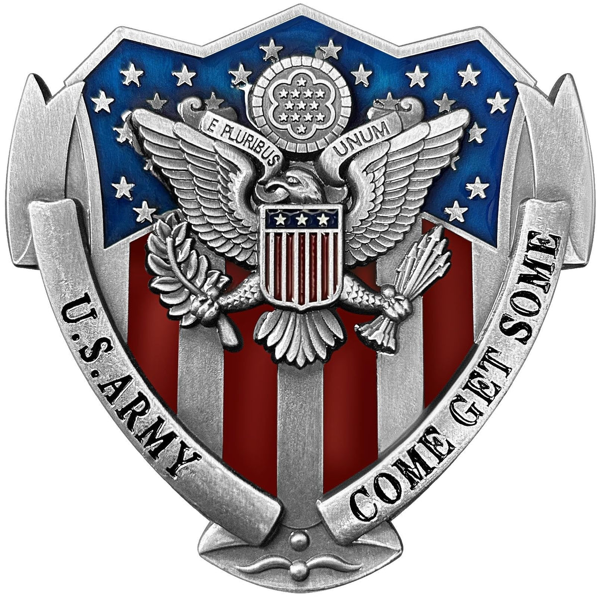 LWQLZY emblem front view showing eagle and shield for proud vehicle display