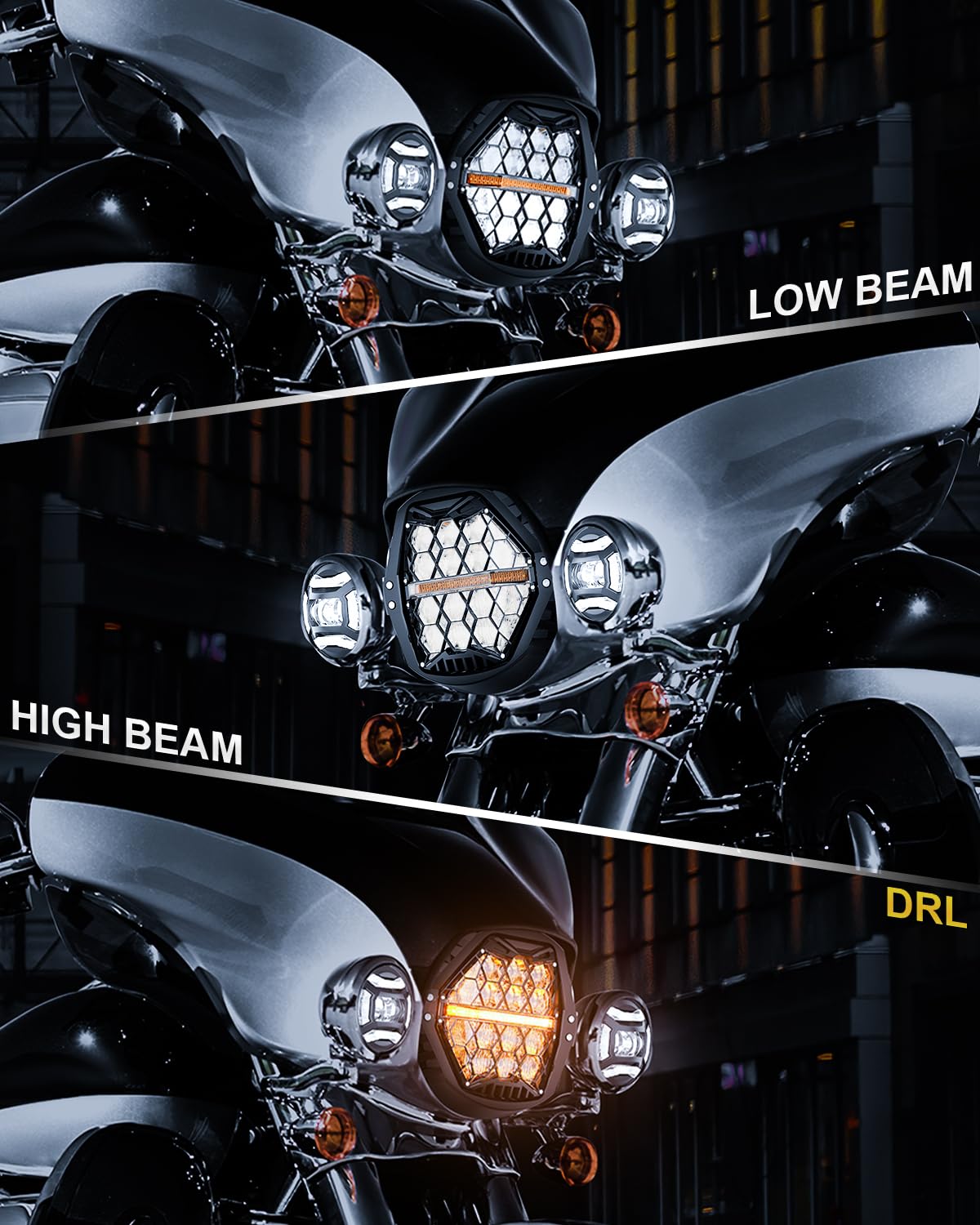 LX-LIGHT 4.5-inch passing light front view showing wide fill light benefit