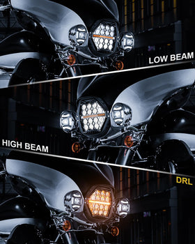 LX-LIGHT 4.5-inch passing light front view showing wide fill light benefit