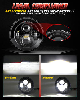 LX-LIGHT headlight close-up bezel and lens showing durable build and clarity