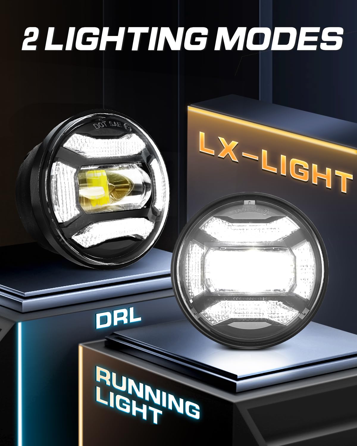 LX-LIGHT complete kit unboxed with adapters showing ready-to-install benefit