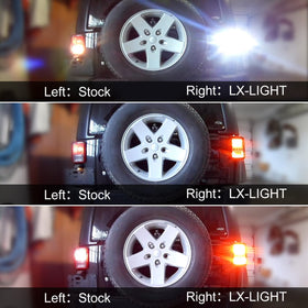 LX-LIGHT illuminated reverse light beam showing bright 30W coverage