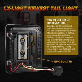 LX-LIGHT packaged pair with installation guide showing included contents