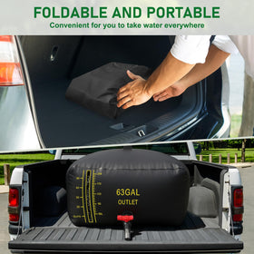 LXVOOEE folded flat in car trunk demonstrating compact storage
