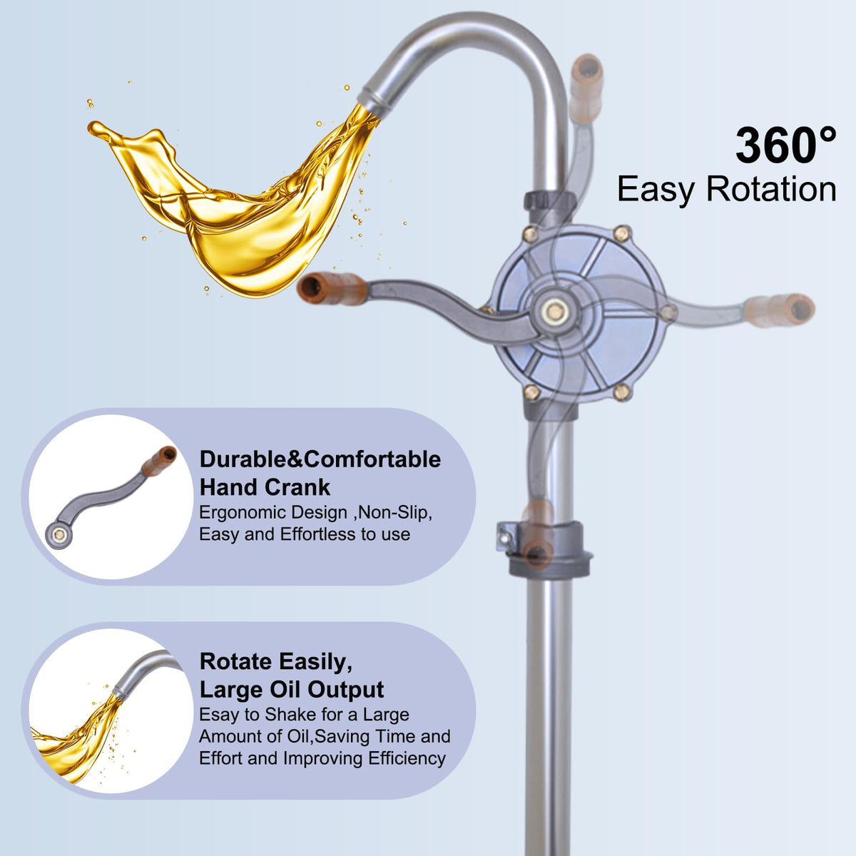 LYCARESUN close-up of composite resin pump core and threaded suction connection for leak resistance