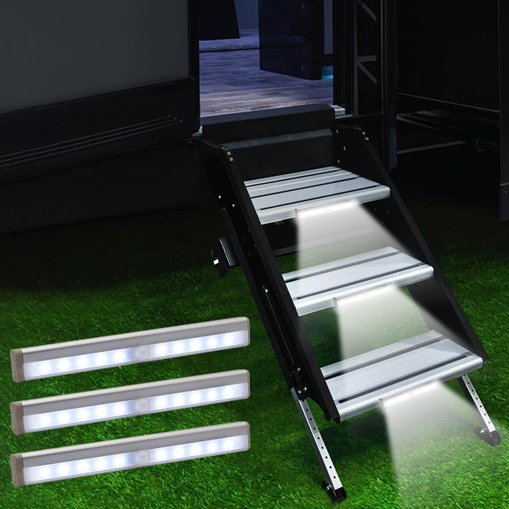 LYCARESUN three-pack front view showing compact LED bars and magnetic strips for easy installation