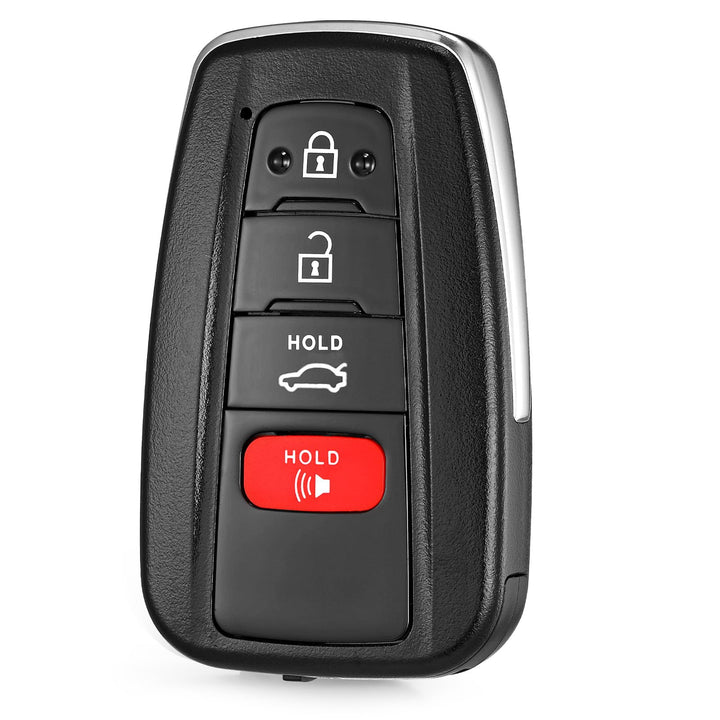 LYFUCESS front view of 4-button Toyota Camry replacement fob showing clear buttons and layout for easy operation