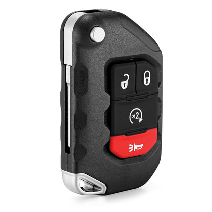LYFUCESS front view of key fob showing button layout and easy replacement benefit