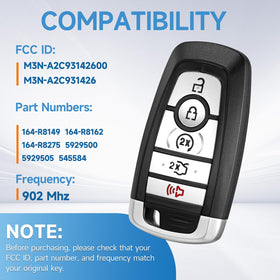 LYFUCESS back label detail with FCC ID and compatibility for easy verification