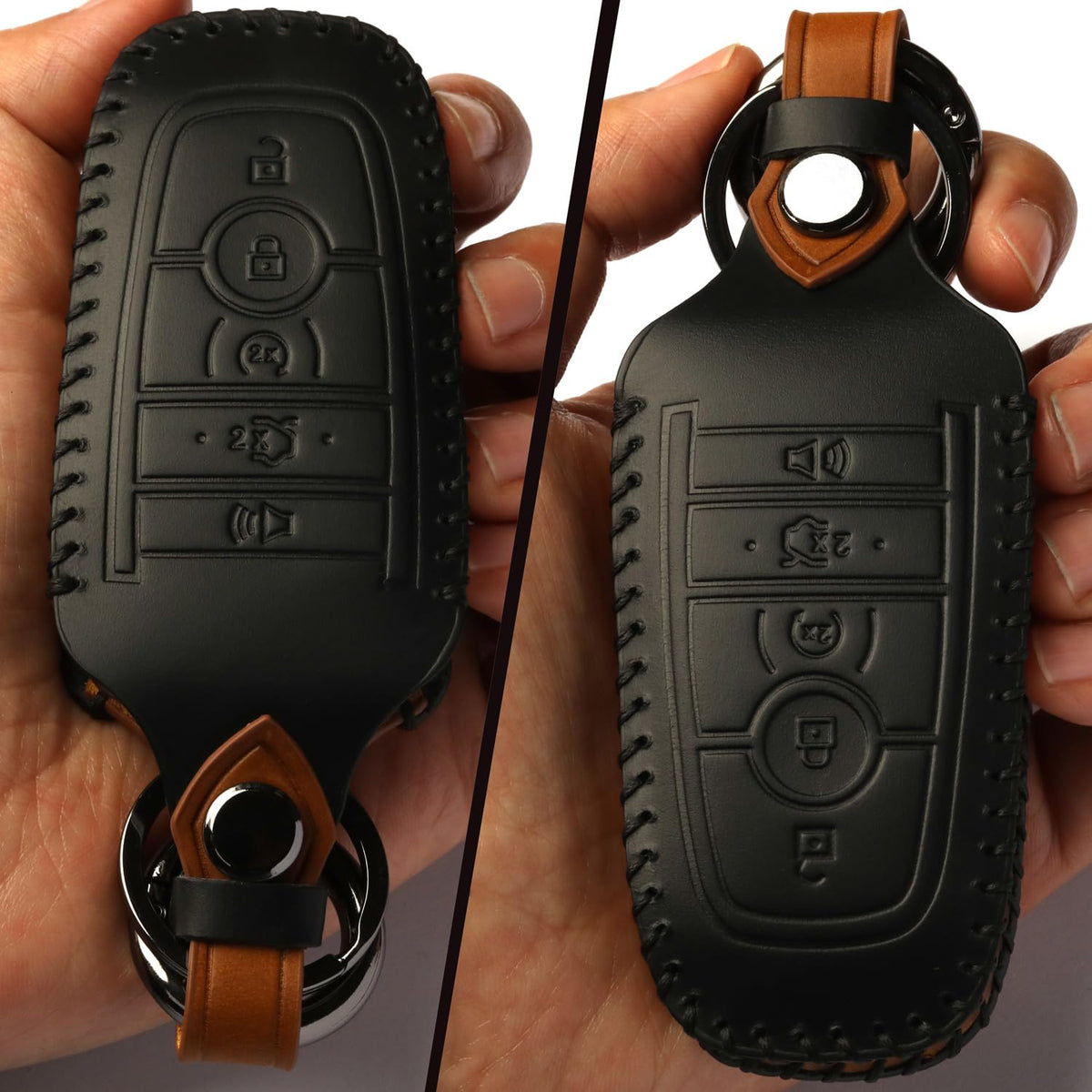 LYGKMU keychain attached to belt loop showing secure carry convenience