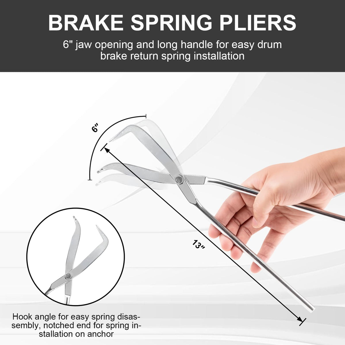 Lyhubmh tools in use on a drum brake assembly, accurate installation and adjustment benefit