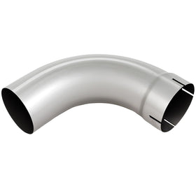 LYLCDDP front view of 4" 90° exhaust elbow showing shape and finish, durable fit