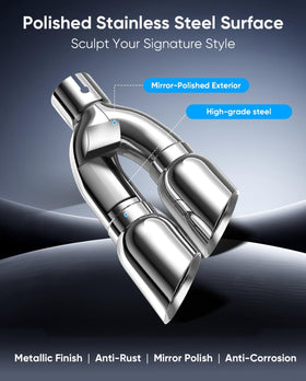 LYLCDDP side profile emphasizing slant cut and durable weld for enhanced styling